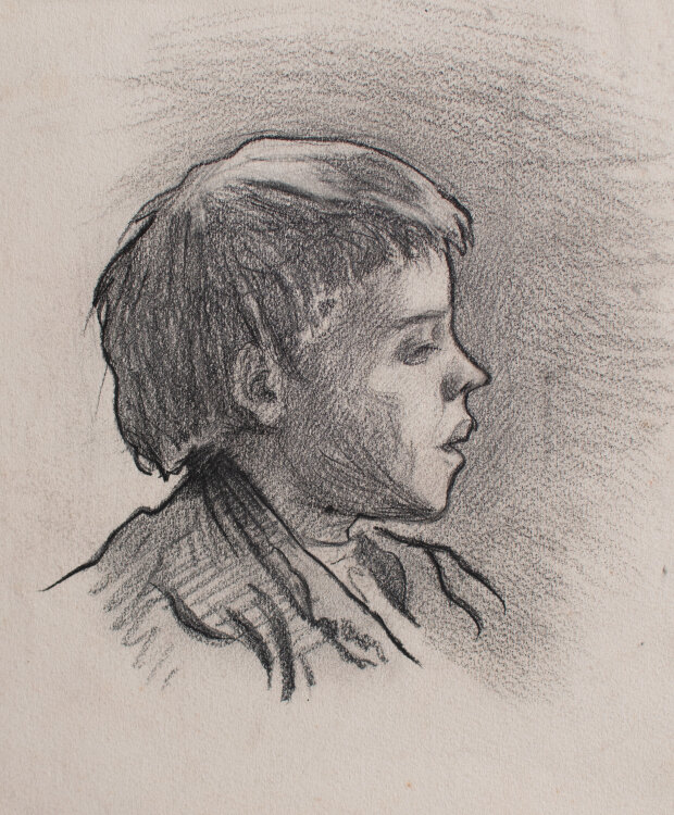 Józef Teofil Smolinski - Knabenporträt - o.J. - Kohle