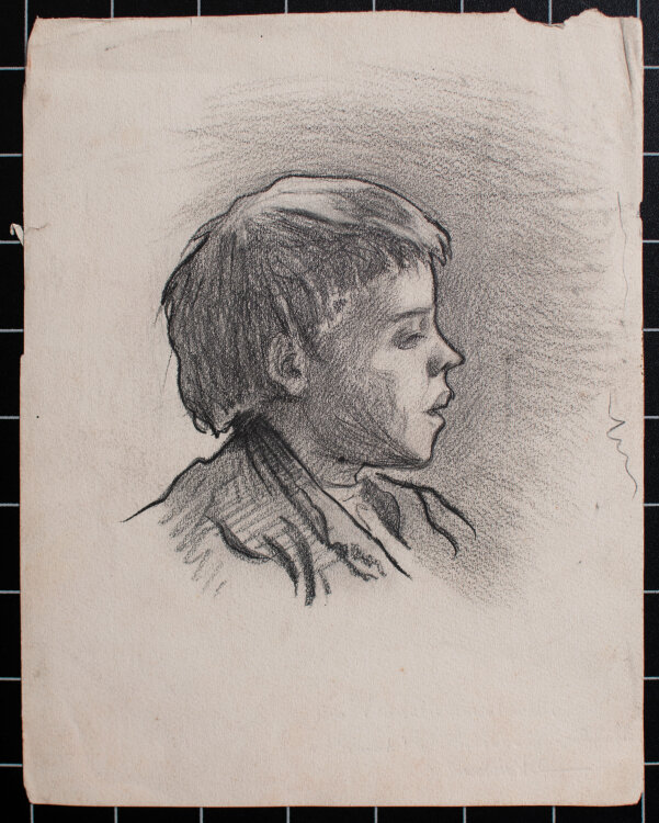 Józef Teofil Smolinski - Knabenporträt - o.J. - Kohle