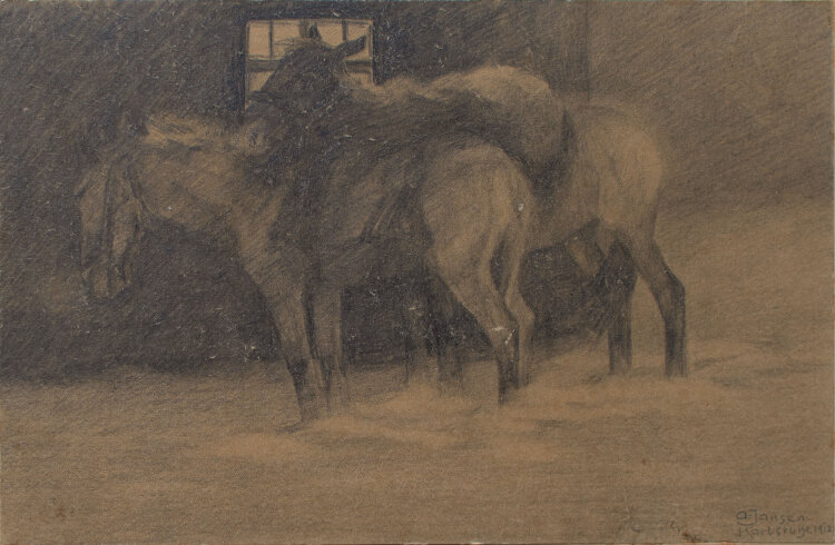 Albert Jansen - Pferdeliebe - 1912 - Zeichnung