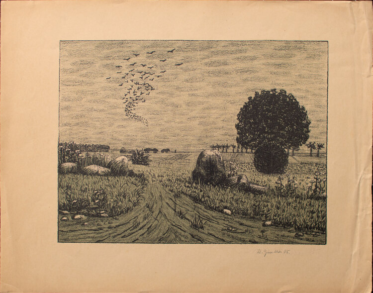 unbekannt - Feldlandschaft - 1905 - Lithografie