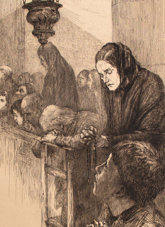 Ernst Hausmann - Betender - 1903 - Radierung