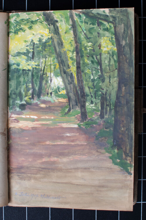 unbekannt - Skizzenbuch - Landschaft, Stadtansichten und Interieurs - 1911 - Aquarell