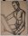 Fritz Tröger - Bild betrachtender - Zeichnung - 1927