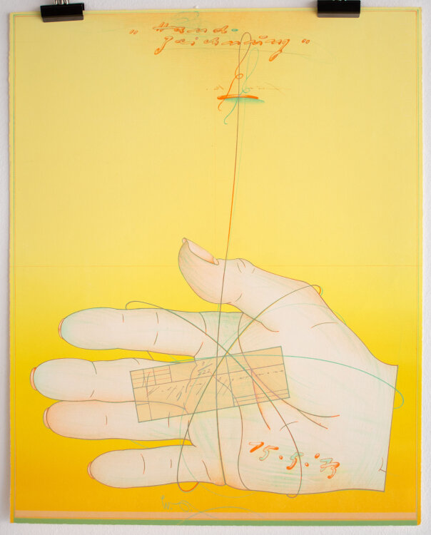 Wolfgang Oppermann - Hand Zeichnung - 1973 - Farbserigrafie
