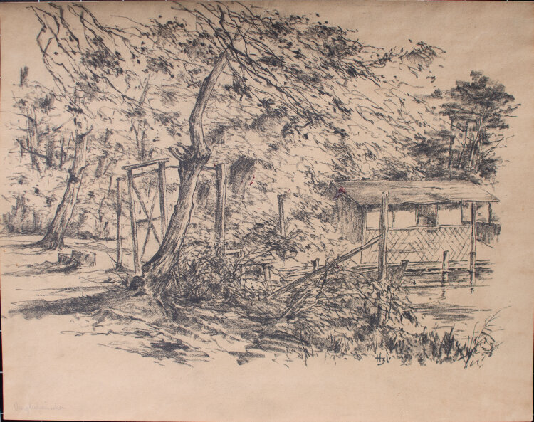 Heinrich Ilgenfritz - Anglerhäuschen - o.J. - Bleistift