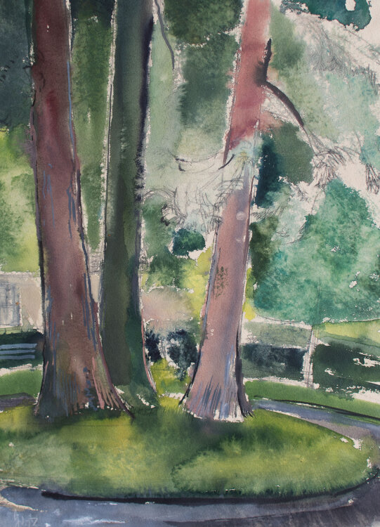 Gerhard Schulte-Dahling - Bäume - 1973 - Aquarell