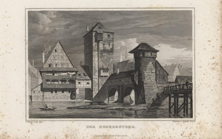 Ernst Rauch - Henkersteeg in Nürnberg - 1837 - Stahlstich