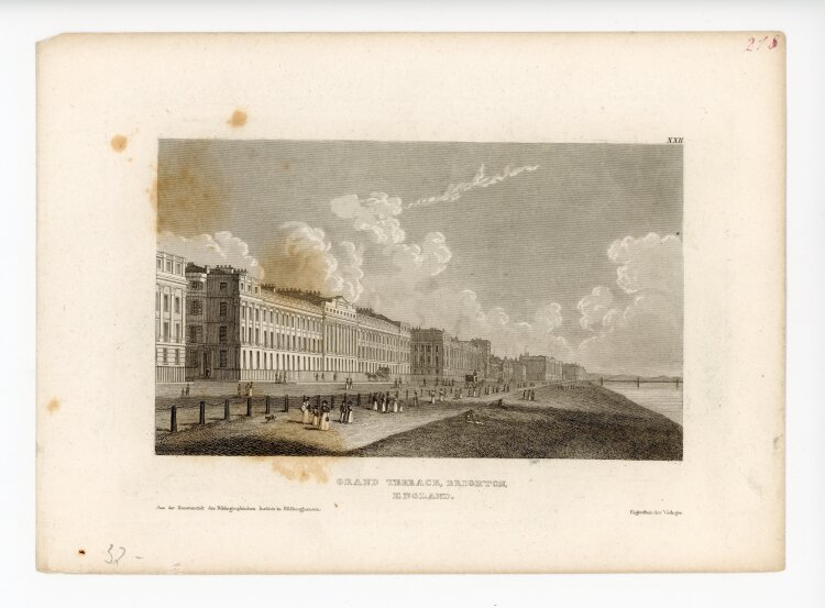 unbekannt - Grand Terrace, Brighton - o.J. - Stahlstich