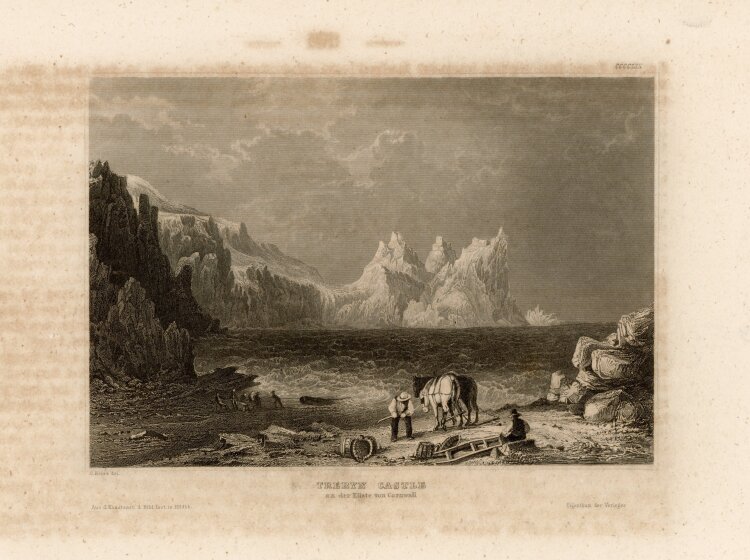 C. Reiss - Treryn Castle - o.J. - Stahlstich