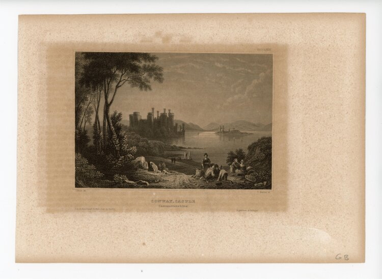 Thomas Barber - Conway-Castle - o.J. - Stahlstich