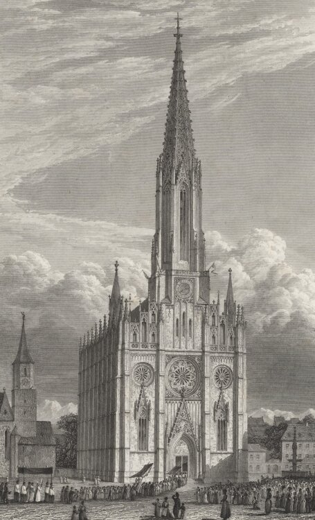 G. A. Müller - Pfarrkirche der Münchener Vorstadt - 1837 - Stahlstich