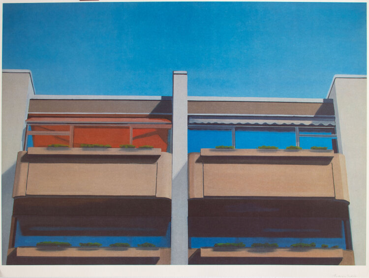 Eberhard Havekost - Vier Kabinen - 2000 - Lithografie