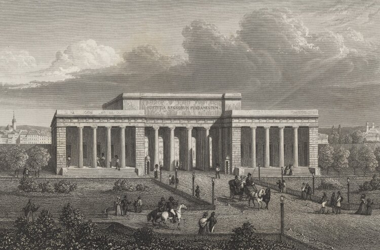 G. A. Müller - Burgtor Wien - 1837 - Stahlstich