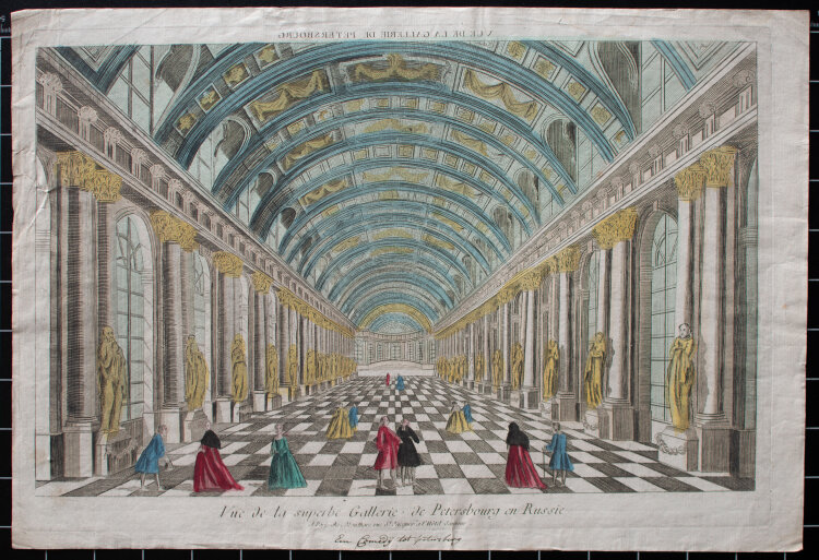 unbekannt - Vue de la superb Gallerie de Petersbourg en...