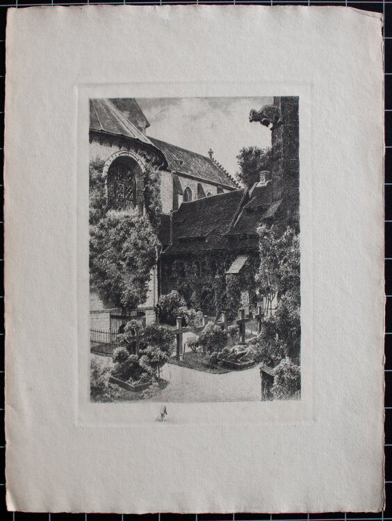 Albrecht Bruck - Domkirchhof, Hildesheim - o.J. - Radierung