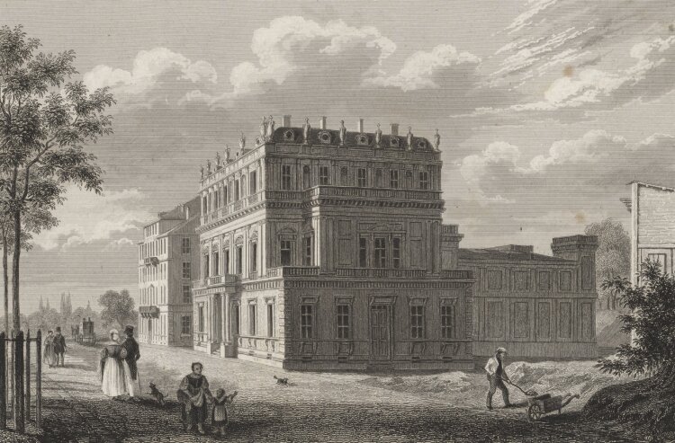 Emil Höfer - Ständehaus Kassel - 1837 - Stahlstich