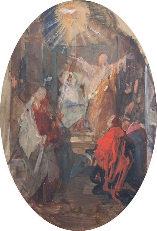 Martin von Feuerstein - Vorstudie/ Christus - o.J. - Öl