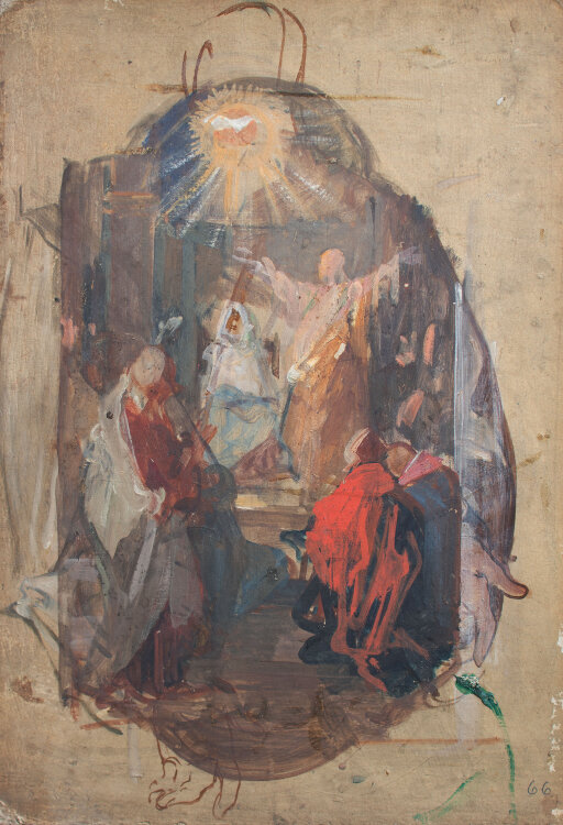 Martin von Feuerstein - Vorstudie/ Christus - o.J. - Öl