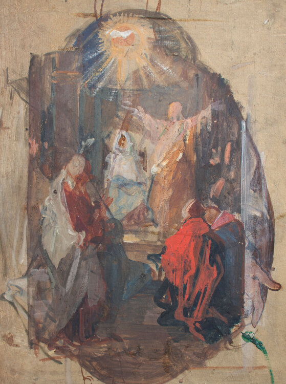 Martin von Feuerstein - Vorstudie/ Christus - o.J. - Öl