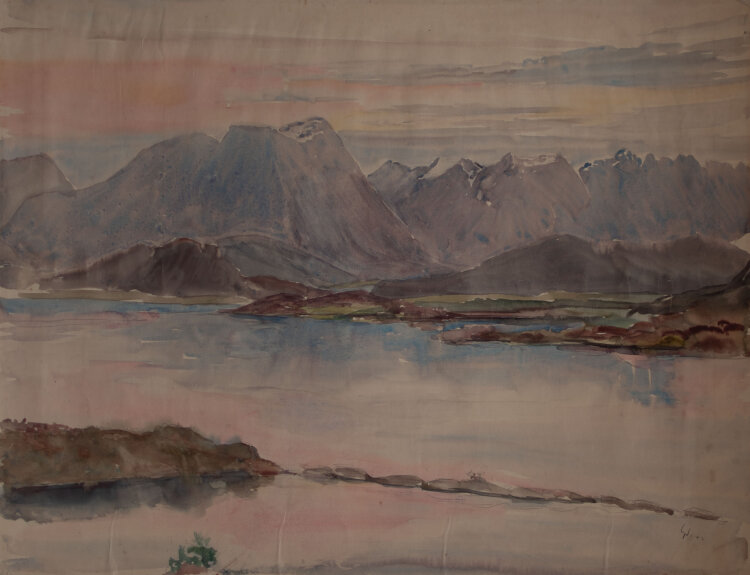 Gerhard Schulte-Dahling - Norwegischer Fjord - 1943 - Aquarell