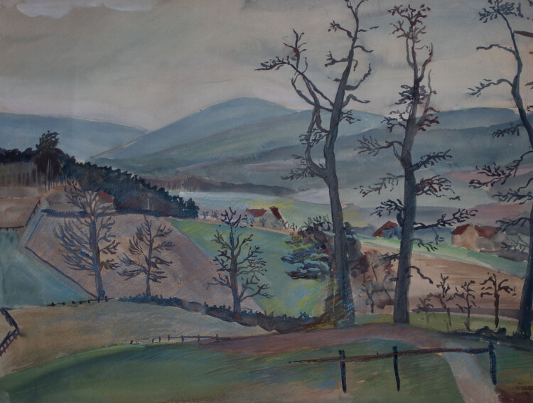 Gerhard Schulte-Dahling - Frühjahres Landschaft - o.J. - Aquarell