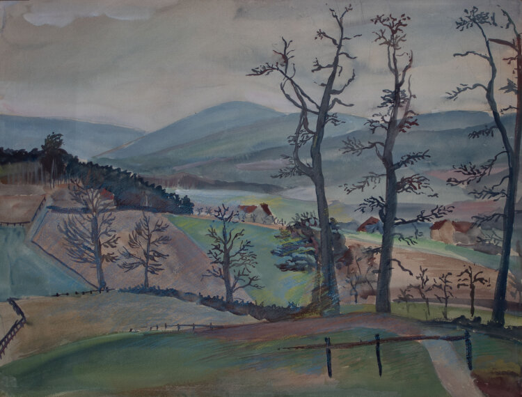 Gerhard Schulte-Dahling - Frühjahres Landschaft - o.J. - Aquarell