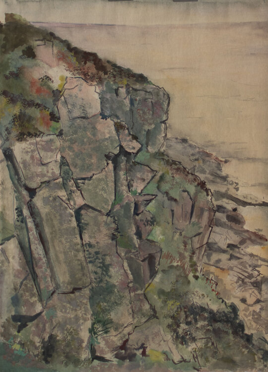 Gerhard Schulte-Dahling - Felsenküste - o.J. - Aquarell