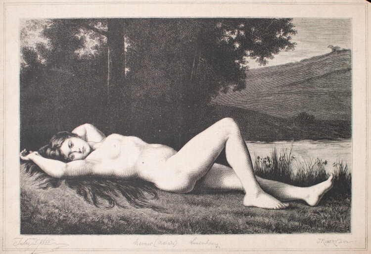 J. Robert - Weiblicher Akt - o.J. - Kupferstich