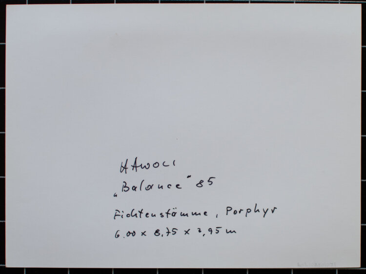 Hawoli - Balance I - 1985 - Fotografie