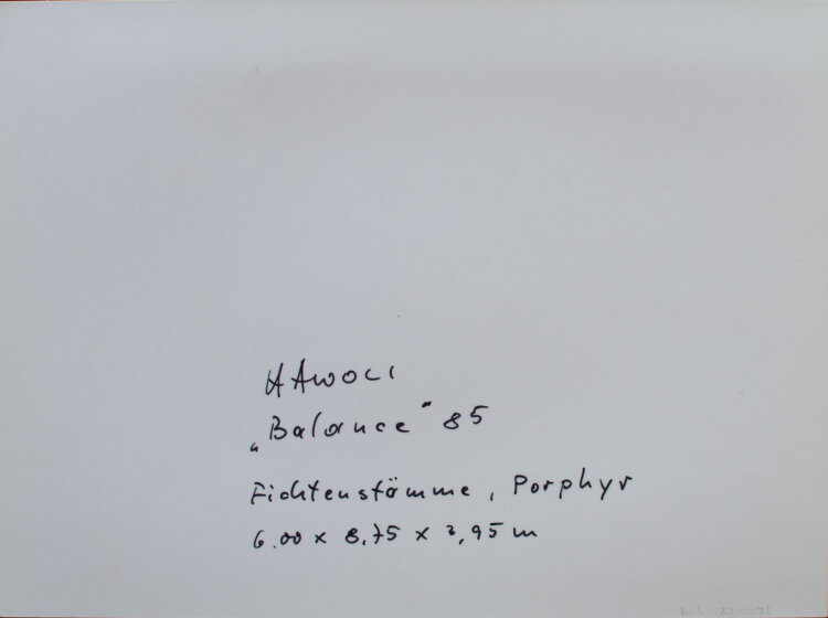 Hawoli - Balance I - 1985 - Fotografie