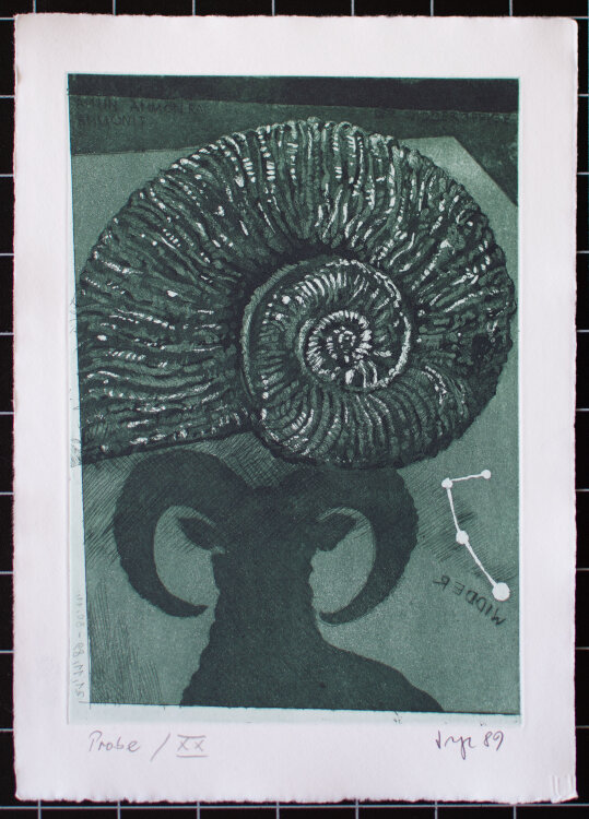 Peter Sorge - Widder - 1989 - Farbradierung