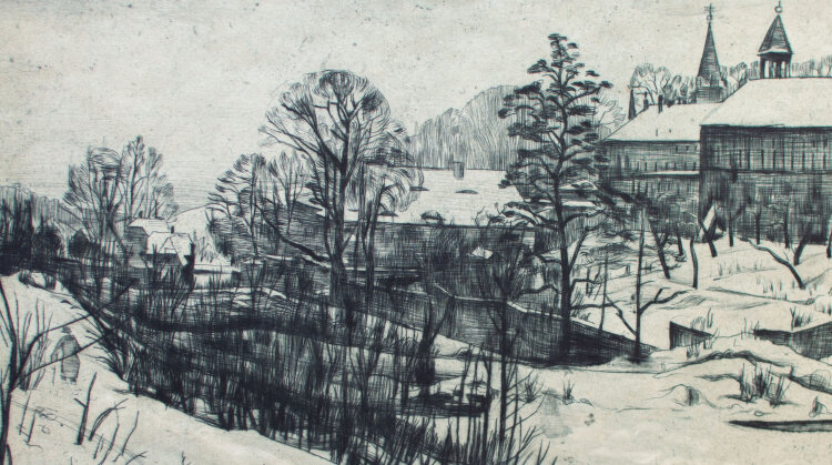 unbekannt - Winterlandschaft - o.J. - Radierung