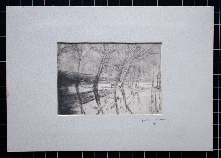 Gerhard Schulte-Dahling - Landschaft mit Eisenbahntrasse - 1932 - Radierung