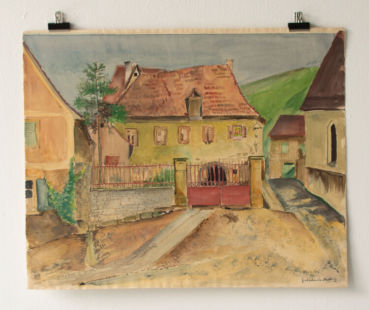 Gerhard Schulte-Dahling - Grünes Haus - 1941 - Aquarell