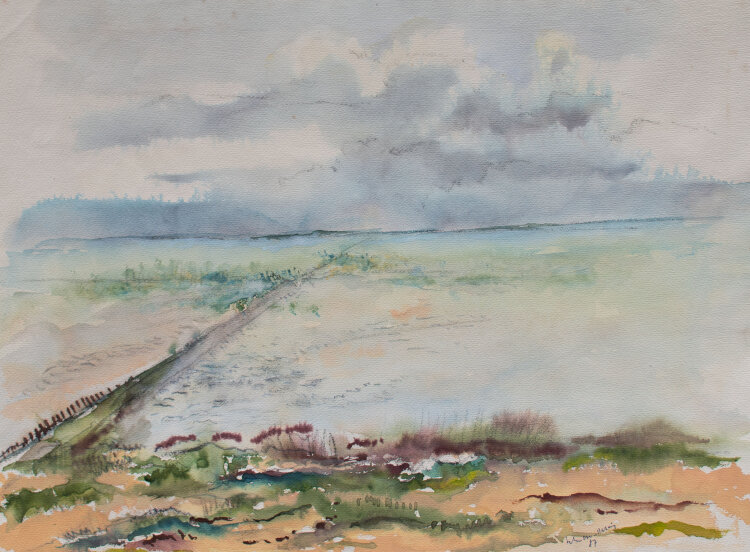 Gerhard Schulte-Dahling - Salzwiesen - 1987 - Aquarell