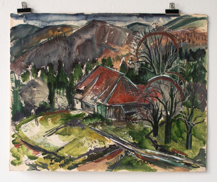 Gerhard Schulte-Dahling - Schwarzwaldhof - o.J. - Aquarell