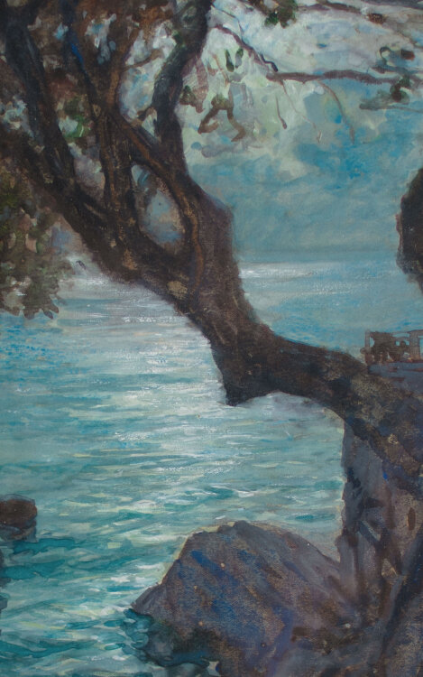Willy Hamacher - Küstenlandschaft - um 1900 - Aquarell