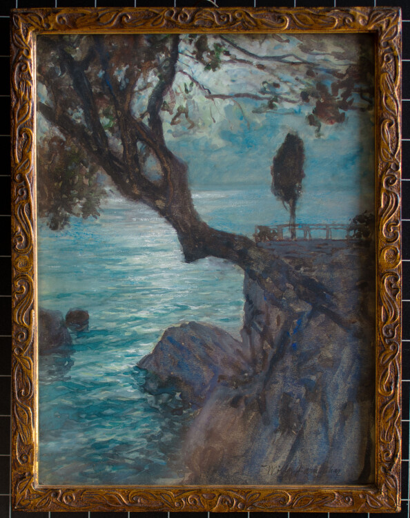 Willy Hamacher - Küstenlandschaft - um 1900 - Aquarell