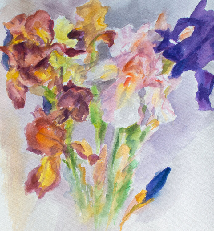 Karlheinz Schäfer - Blumen in einer Vase - 1983 - Aquarell