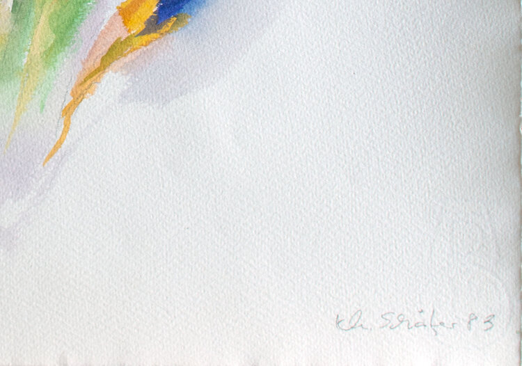 Karlheinz Schäfer - Blumen in einer Vase - 1983 - Aquarell