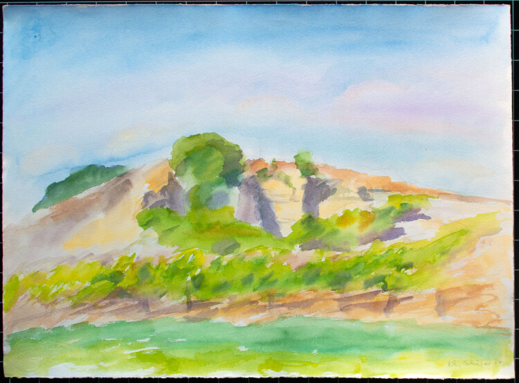 Karlheinz Schäfer - Flußlandschaft - 1984 - Aquarell