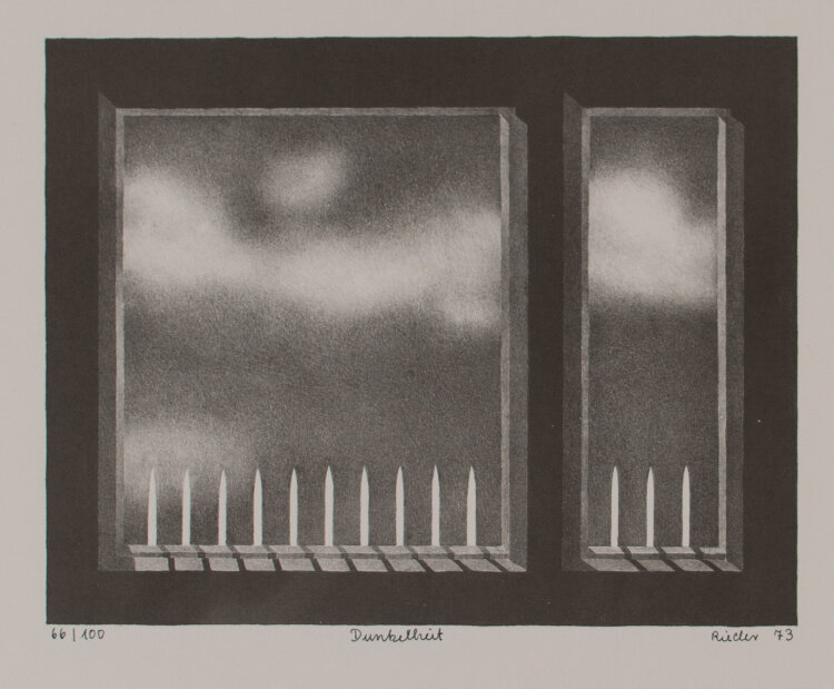 Rieder - Dunkelheit - 1973 - Lithografie