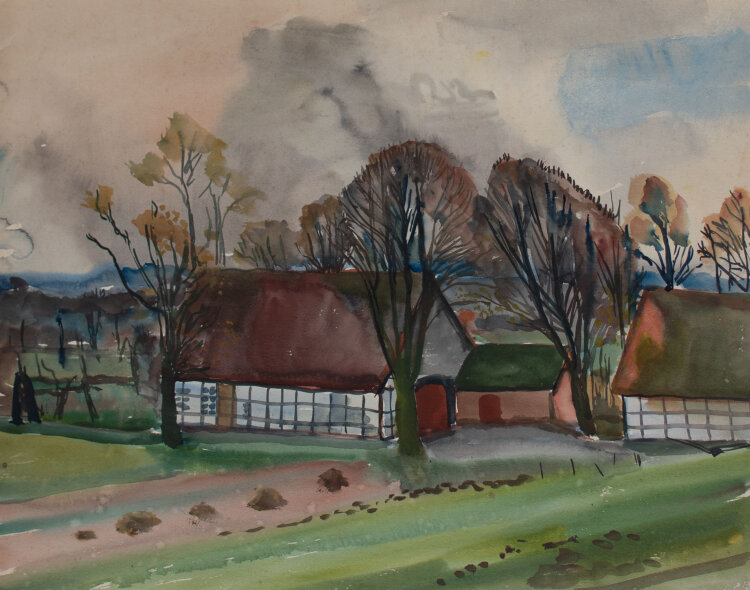 Gerhard Schulte-Dahling - Bauernhof - o.J. - Aquarell