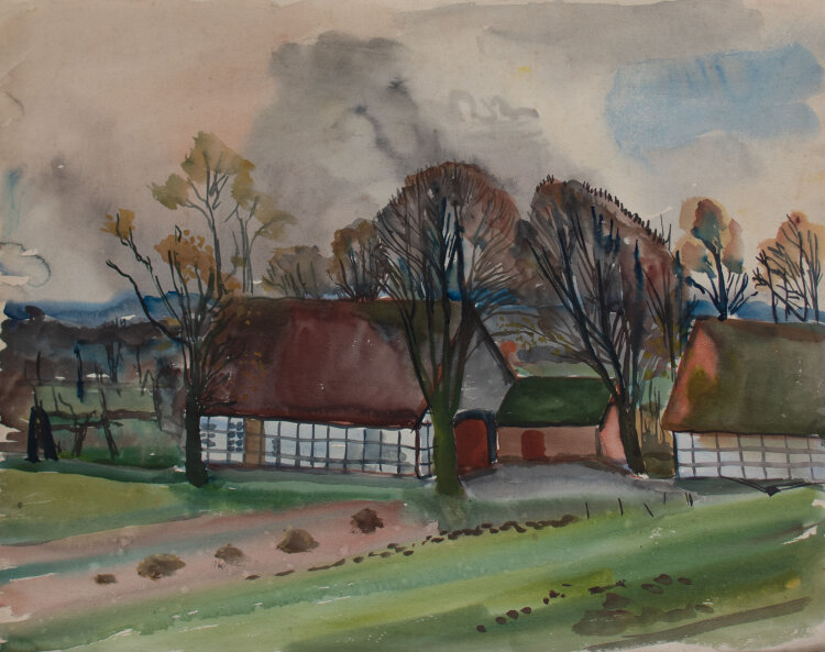 Gerhard Schulte-Dahling - Bauernhof - o.J. - Aquarell