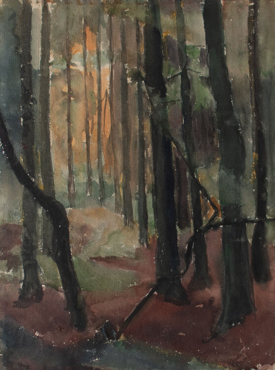 Gerhard Schulte-Dahling - Wald in Abendstimmung - o.J. - Aquarell
