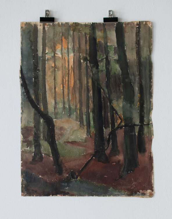 Gerhard Schulte-Dahling - Wald in Abendstimmung - o.J. - Aquarell