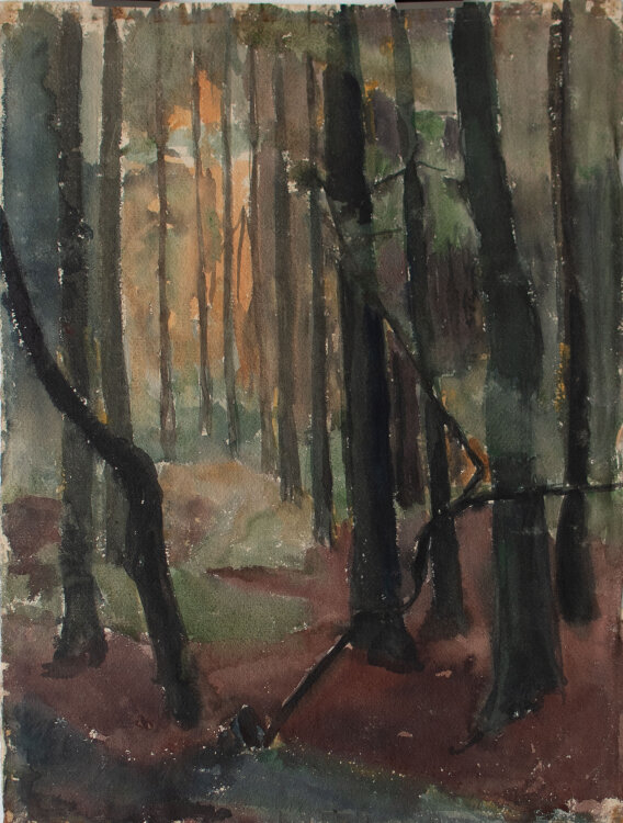 Gerhard Schulte-Dahling - Wald in Abendstimmung - o.J. - Aquarell