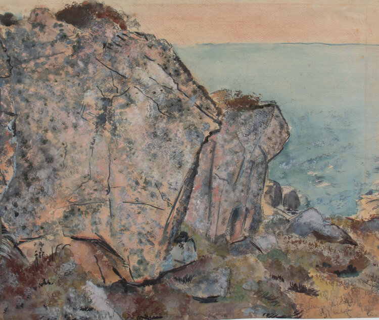 Gerhard Schulte-Dahling - Felsenküste von Bornholm - o.J. - Aquarell
