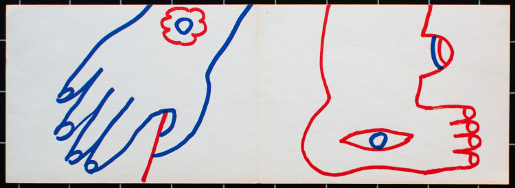 Horst Antes - Hand, Fuß - um 1968 - Farbseriegrafie