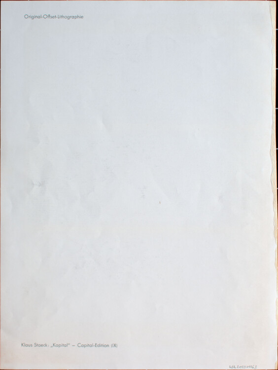 Klaus Staeck - Kapital, Capital Edition IX - 1971 - Offset Lithografie